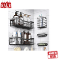 Adhesive Shower Caddy 5 Pack – Rustproof Stainless Steel Bathroom Organizer Shelves
